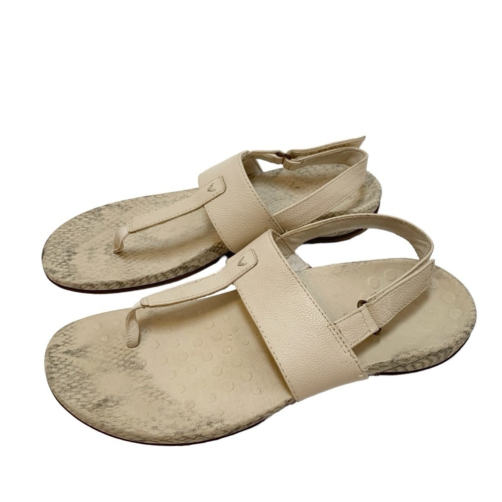 Vionic Tala Light Beige Slingback Thong Sandal. Size 8.5